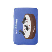 Happy ants Eis Skaten auf Keks Cartoon Badematte (Vorderseite Vertikal)