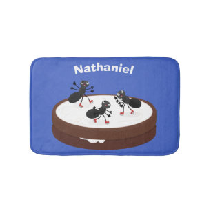 Happy ants Eis Skaten auf Keks Cartoon Badematte