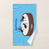 Happy ants Eis Skaten auf Keks Cartoon Badhandtuch Set (Handtuch)