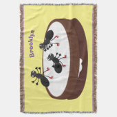 Happy ants Eis Skaten auf Keks Cartoon Decke (Vorderseite Vertikal)