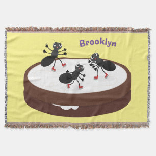 Happy ants Eis Skaten auf Keks Cartoon Decke