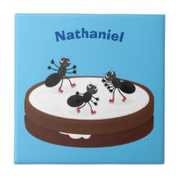 Happy ants Eis Skaten auf Keks Cartoon