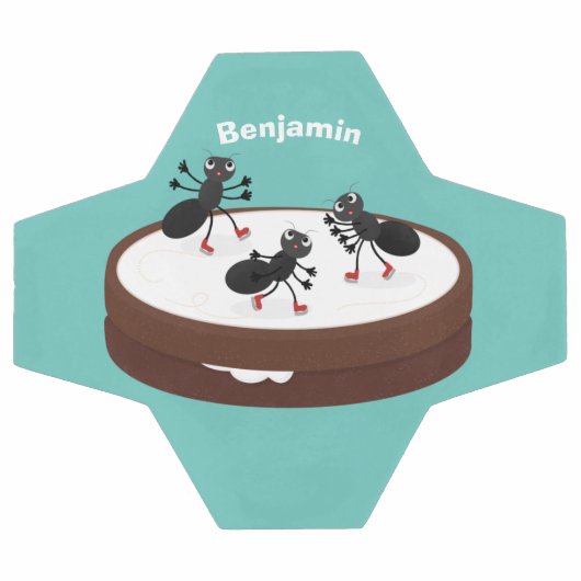 Happy ants Eis Skaten auf Keks Cartoon Fußball (Flach)