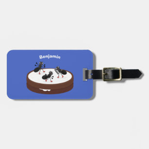 Happy ants Eis Skaten auf Keks Cartoon Gepäckanhänger