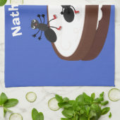 Happy ants Eis Skaten auf Keks Cartoon Geschirrtuch (Gefaltet)