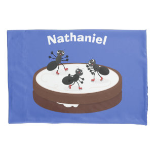 Happy ants Eis Skaten auf Keks Cartoon Kissenbezug
