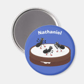 Happy ants Eis Skaten auf Keks Cartoon Magnet (Vorderseite/Rückseite)
