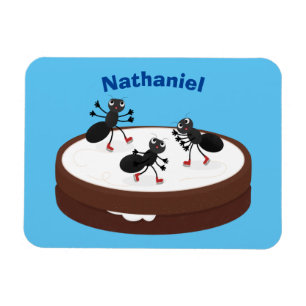 Happy ants Eis Skaten auf Keks Cartoon Magnet