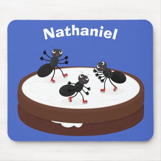 Happy ants Eis Skaten auf Keks Cartoon Mousepad (Vorne)