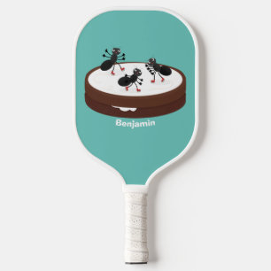 Happy ants Eis Skaten auf Keks Cartoon Pickleball Schläger