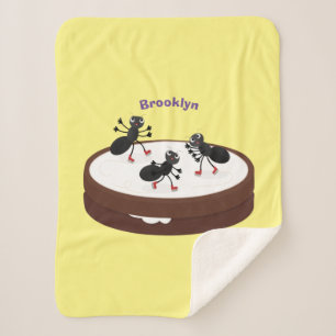 Happy ants Eis Skaten auf Keks Cartoon Sherpadecke