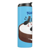Happy ants Eis Skaten auf Keks Cartoon Thermosbecher (Nach links gedreht)