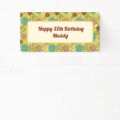 Happy Any Age Birthday Urban Floral Pattern Banner (InSitu)