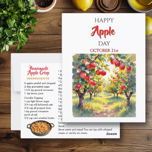 Happy Apple Day | 21. Oktober Postkarte