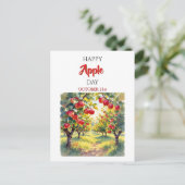 Happy Apple Day | 21. Oktober Postkarte (Stehend Vorderseite)
