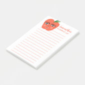 Happy Apple Grocery Shop List Speisekarte Post-it Klebezettel (angewinkelt)