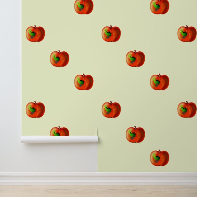 Happy Apple Worm Funny Tapete (Anwendung)