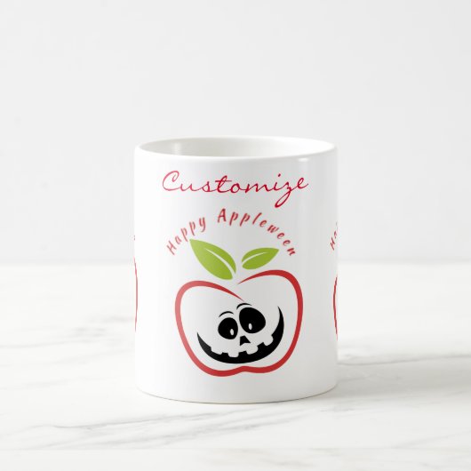 Happy Apple zwischen Jack O'lantern Thunder_Cove Kaffeetasse (Mittel)