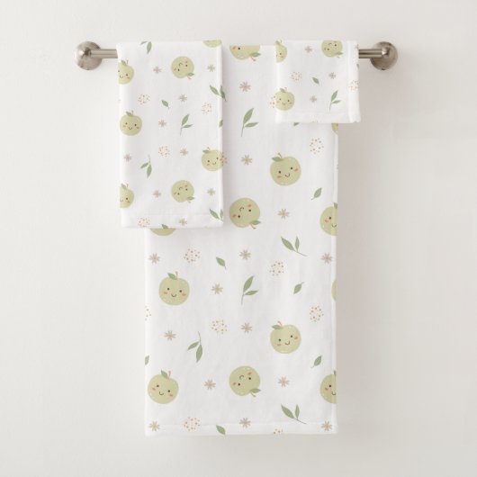 Happy Apples Pattern - Badetuch Set (Insitu)