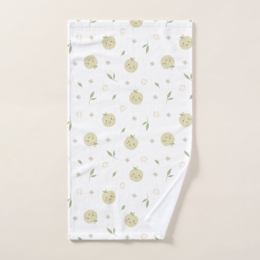 Happy Apples Pattern - Badetuch Set (Handtuch)
