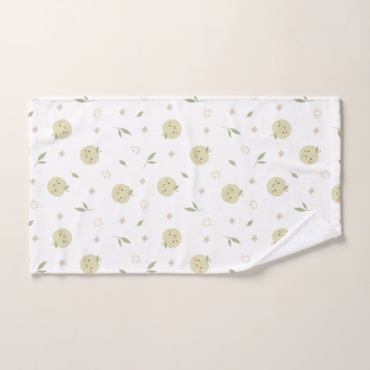 Happy Apples Pattern - Badetuch Set (Handtuch)