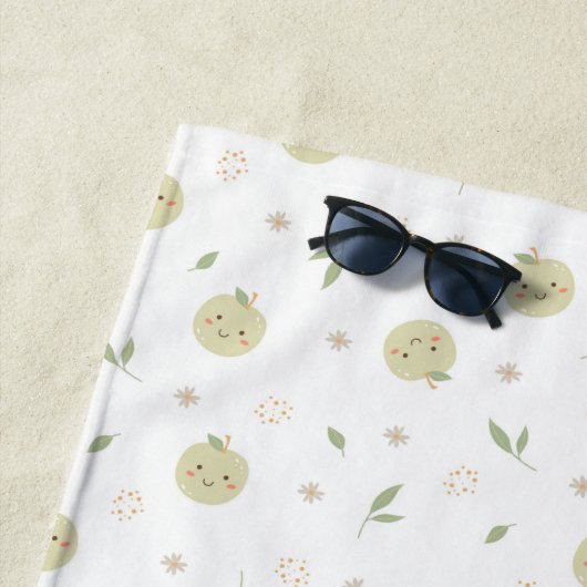 Happy Apples Pattern - Strandtuch (Beispiel)
