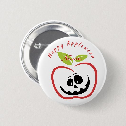 Happy Appleween Jack O'lantern Thunder_Cove Button (Vorne & Hinten)