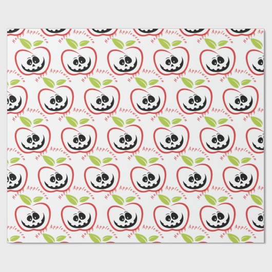 Happy Appleween Jack O'lantern Thunder_Cove Geschenkpapier (Flach)