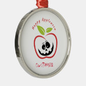 Happy Appleween Jack O'lantern Thunder_Cove Ornament Aus Metall (Rechts)