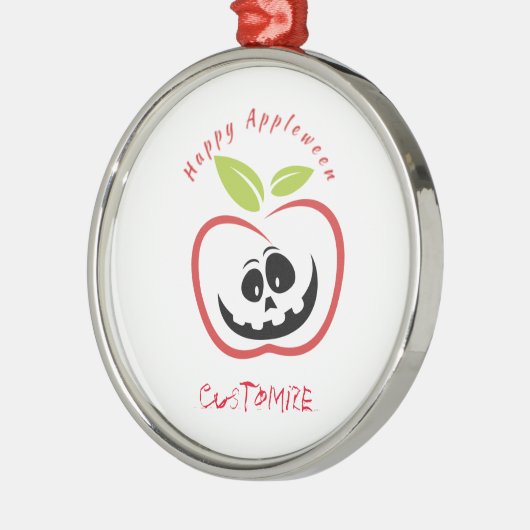 Happy Appleween Jack O'lantern Thunder_Cove Ornament Aus Metall (Links)