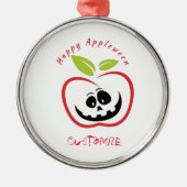 Happy Appleween Jack O'lantern Thunder_Cove Ornament Aus Metall (Vorne)