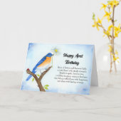 Happy April Birthday with Bluebird Karte (Gelbe Blume)