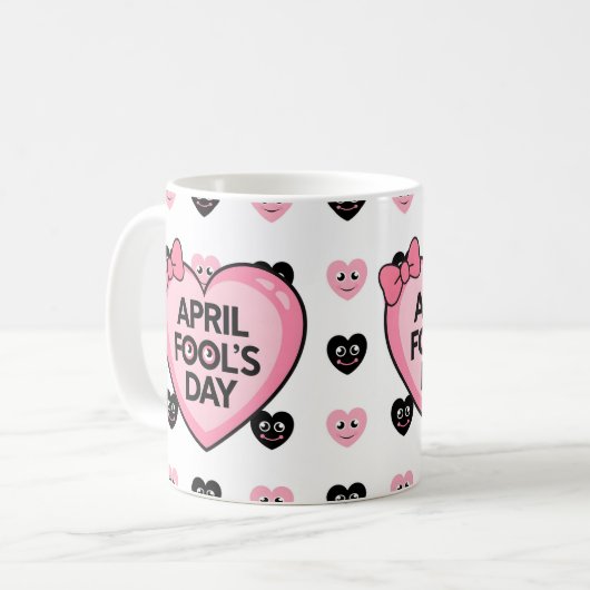 Happy April Fool's Day Gift Idee Kaffeetasse (Vorderseite Links)