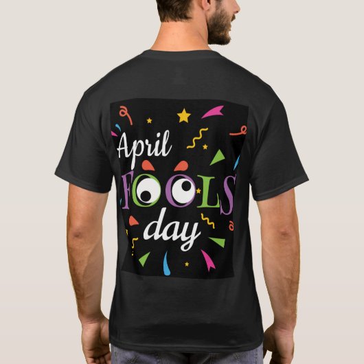 Happy April Fools Day Party Thema zeichnend 💐 T-Shirt (Rückseite)