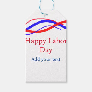 Happy Arbeitstag rot blauen Amerikaner fügen Sie I Geschenkanhänger