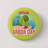 Happy Arbor Day Button (Vorderseite)