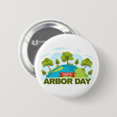 Happy Arbor Day Button (Vorne & Hinten)