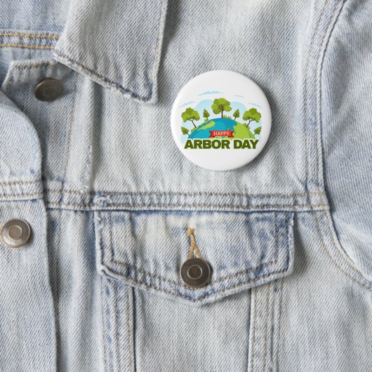 Happy Arbor Day Button (Beispiel)