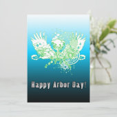 Happy Arbor Day Hi-Fi-Baum Einladung (Stehend Vorderseite)