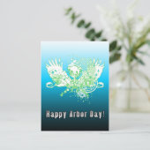 Happy Arbor Day Hi-Fi-Baum Postkarte (Stehend Vorderseite)