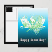 Happy Arbor Day Hi-Fi-Baum Postkarte (Vorne/Hinten)