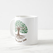 Happy Arbor Day Kaffeetasse (Vorderseite Links)