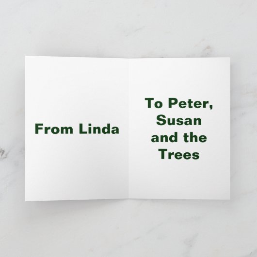 Happy Arbor Day Karte (Innenseite)