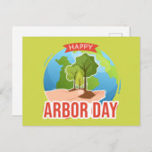 Happy Arbor Day Postkarte (Vorne/Hinten)