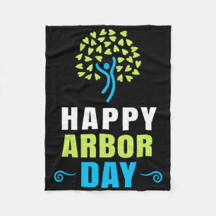 Happy Arbor Day Shirt Crisis Environmental Activis Fleecedecke