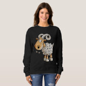 Happy Aries Sheep Zodiac Sign For Aries Sweatshirt (Vorne ganz)