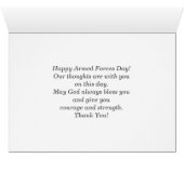 Happy Armed Forces Day Custom Grußkarten (Innenansicht Horizontal (Unten))