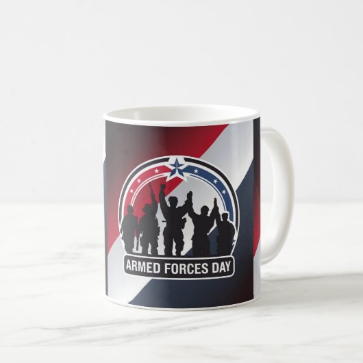 Happy Armed Forces Day Gift Idee Kaffeetasse (VorderseiteRechts)