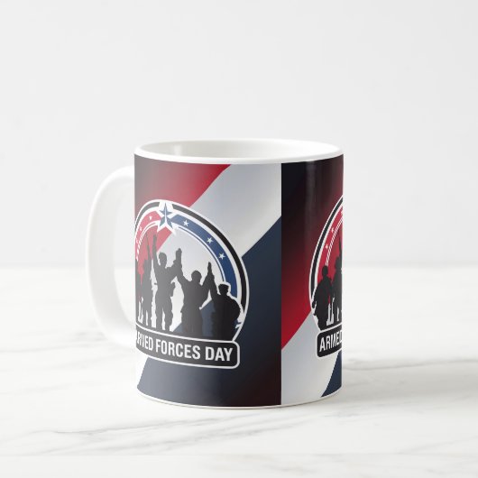 Happy Armed Forces Day Gift Idee Kaffeetasse (Vorderseite Links)