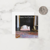 Happy Art Cat Day! Mitteilungskarte (Vorderseite/Rückseite Beispiel)